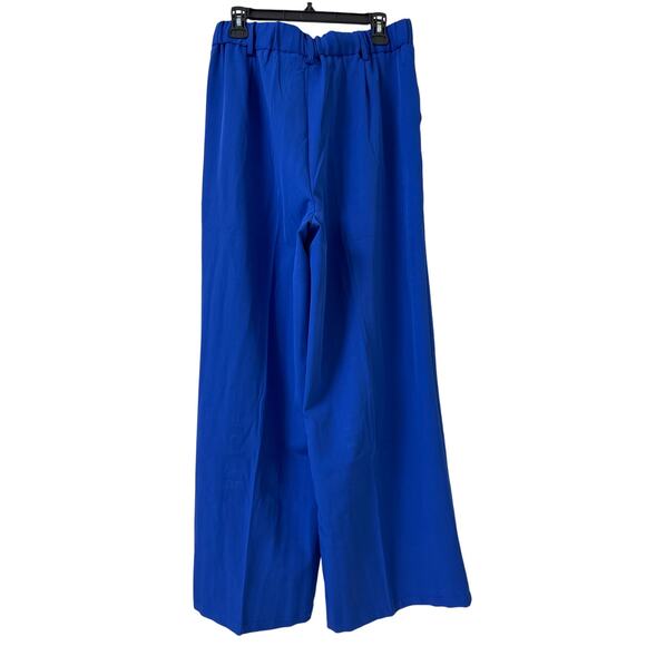 NWT Blue Sol Size 14, Wide Leg Pants Pleated Front Elastic Back, Pockets - Picture 2 of 6